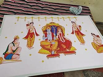 rawpockets Vinyl ' God Ram Seetha and Hanuman' Large Size Decals Wall ...
