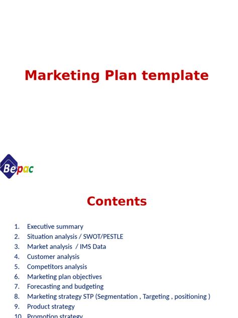 Marketing Plan Document Example 的图像结果