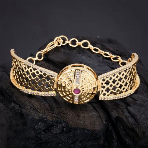Sukkhi Elegant Gold Plated CZ Kada for Women - Sukkhi.com