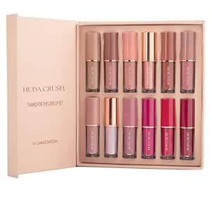 Buy HUDACRUSH Mini Lipstick Combo Set - 12Pcs Liquid Lipstick ...