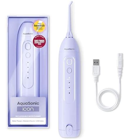 AquaSonic Icon Water Flosser | Cordless Rechargeable Oral Irrigator ...