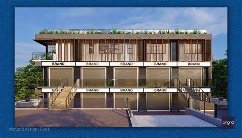 Best Mixed Use Building Design: Shop Front with Pent House – Ongrid Design