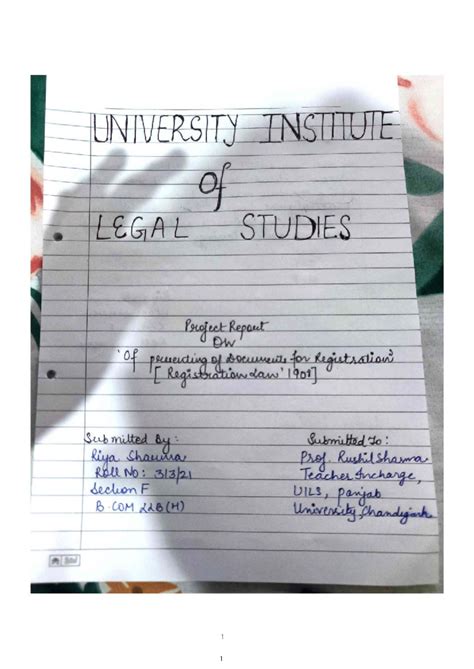 B.COM LLB(H) UILS Project: Presentation of Documents (Sections 32-35 ...