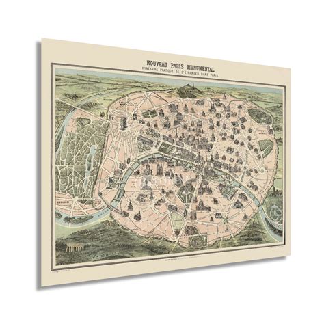 Buy HISTORIX 1878 Vintage Paris Art - 18x24 Inch Nouveau Paris ...