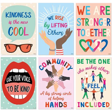 Buy Sweetzer & Orange Kindness Posters for Classroom Decorations. 6 ...