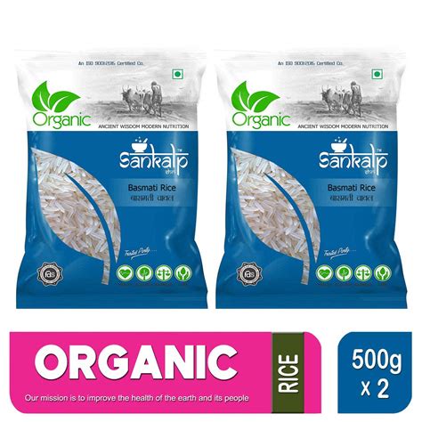 Sankalpshri Organic Basmati Rice 500g (Pack of 2) : Amazon.in: Grocery ...
