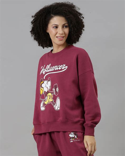 Mickey & Friends Printed Oversized Fit Sweatshirt For Women – Free ...