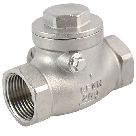 SUS316 Stainless Steel 1" Swing Check Valve CF8M NPT WOG200 PSI PN16 ...