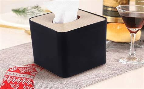 TARGET HYGIENE Pop Up Table Top Removable Bamboo Wooden Cover Tissue ...