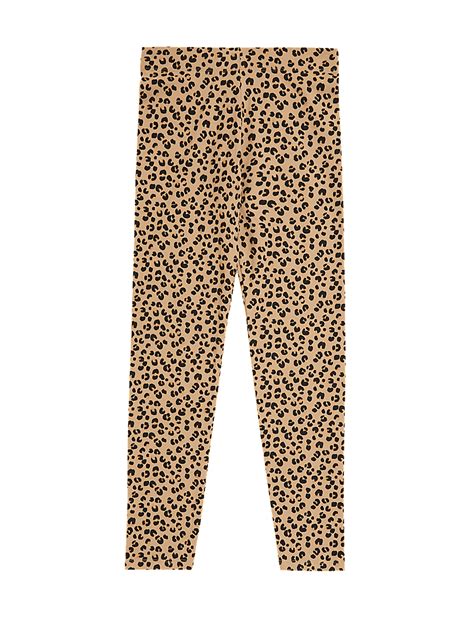Buy Cotton Rich Leopard Print Glitter Leggings at Marks & Spencer