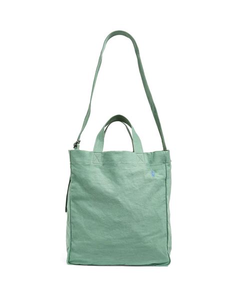 Polo Ralph Lauren Canvas Cross-body Tote Bag in Green for Men | Lyst