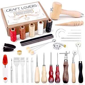 Leather Working Tools and Supplies, Leather Working Kit with Prong ...