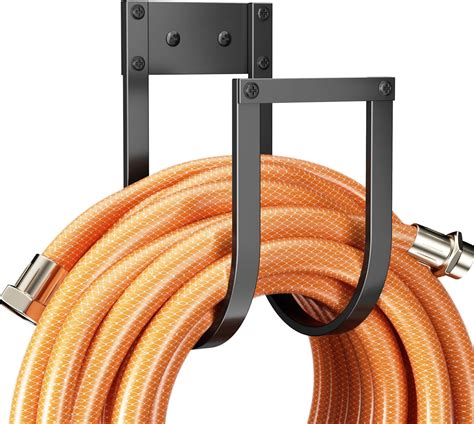 Garden Hose Holder Wall Mount - Heavy Duty Metal Water Hose Hanger for ...