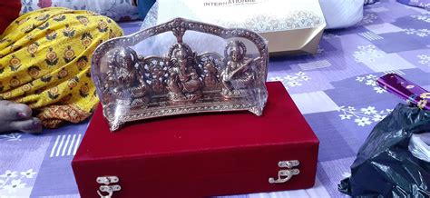 Buy INTERNATIONAL GIFT Golden Laxmi Ganesh Saraswathi Idol ...