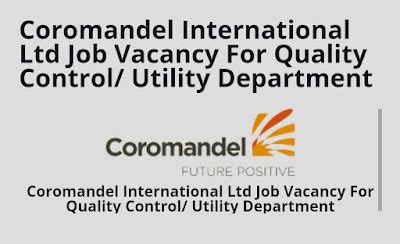 Coromandel International Chemical Limited Dahej Gujarat Job vacancy for ...