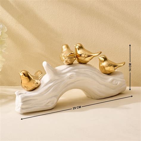 Buy Brighton Rio Ceramic Bird on Log Figurine from Home Centre at just ...