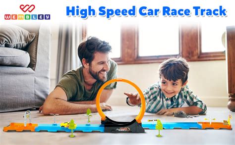 Buy Wembley 15 Piece Multiplayer Track Set Loop Diecast Car Racing ...