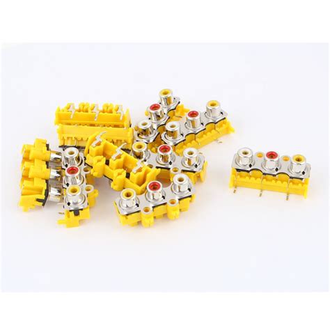 ELECTROPRIMEPCB Mount AV Concentric Outlet 3 RCA Female Socket Board ...