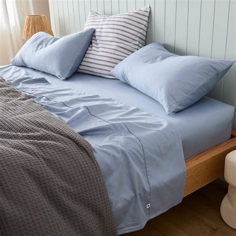 Eden Cotton - Powder Blue Bed Sheets | Sheet Society