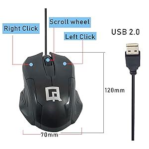 Amazon.in: Buy SaiTech IT 3-Button USB Optical Wired Mouse for Computer ...