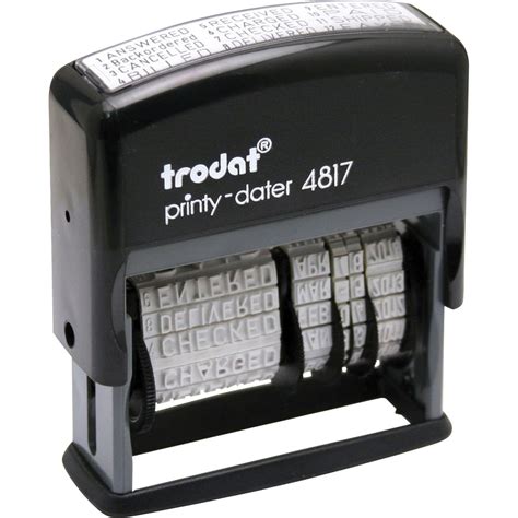 Trodat Printy 4817 Date & 12-Message Stamp (Black Ink Color) – Trodat ...