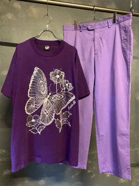 【左】"purple color" butterfly design tee | soulsosaka