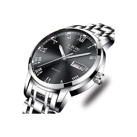 Buy LIGE 2022 Mens Watches, Fashion Waterproof Stainless Steel Analogue ...