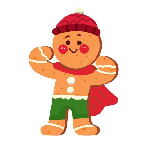 Cute Gingerbread Man Clipart