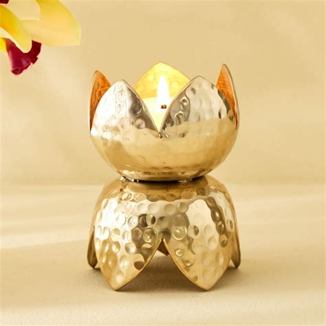 Buy Corsica Kamal Metal Hammered Votive Holder - Small from Corsica by ...