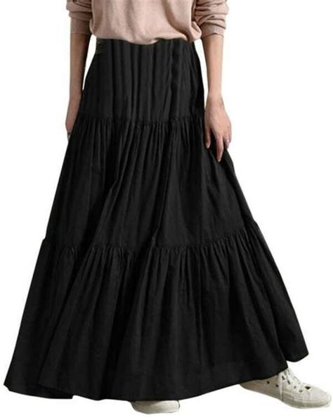 Long Black Skirts - Buy Long Black Skirts online at Best Prices in ...