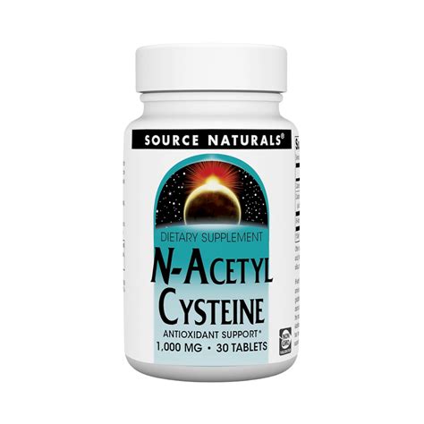 Source Naturals, N-Acetyl Cysteine 1000mg (30,60,120,180) Tablet ...