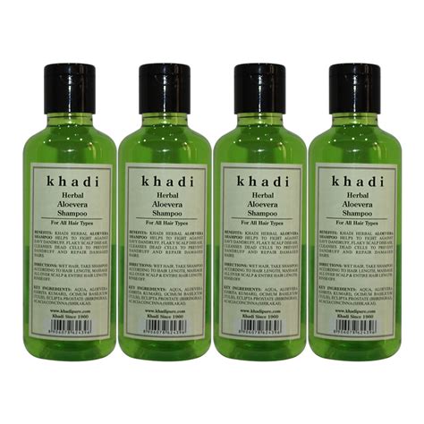 Buy Khadi Herbal Aloevera Shampoo - 210ml (Set of 4) Online - Get 61% Off
