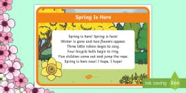 Spring Is Here Song (teacher made) - Twinkl