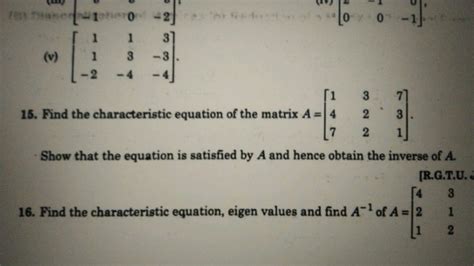 Image result for Characteristic Matrix