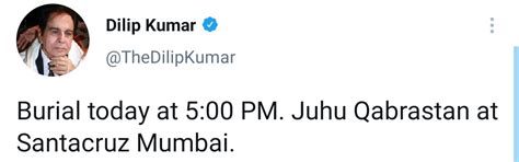 Legendary actor Dilip Kumar's last rites to take place at Mumbai's Juhu ...