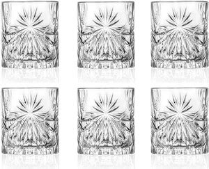 Tap2kaart (Pack of 6) Diamond Shaped Whiskey Glass,Cool Crystal,Scotch ...