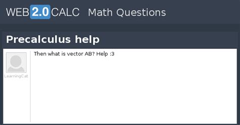 View question - Precalculus help