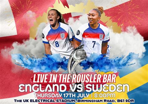 England vs Sweden, The Rousler Bar, Bromsgrove, 17 July 2025 | AllEvents