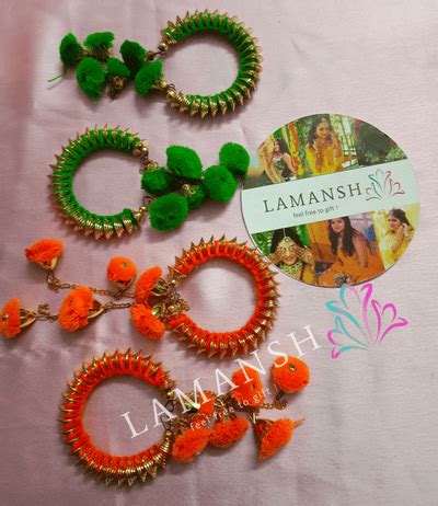 Gota / Floral / Shells Kade Bangles for Haldi Mehendi Favors / Gift ...