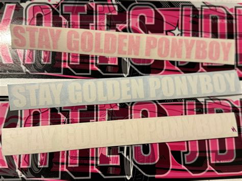 Stay Golden Ponyboy Sticker – Katesjdm