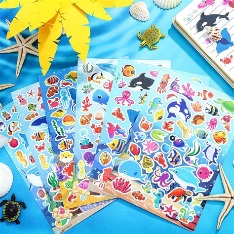 Teling 48 Sheets (1500+) Fish Stickers for Kids Sea India | Ubuy