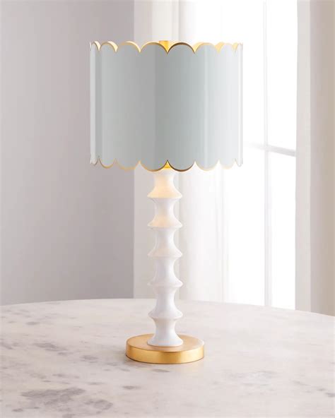 Old World Designs Eloise Lamp with Scalloped Shade - Ivy Home