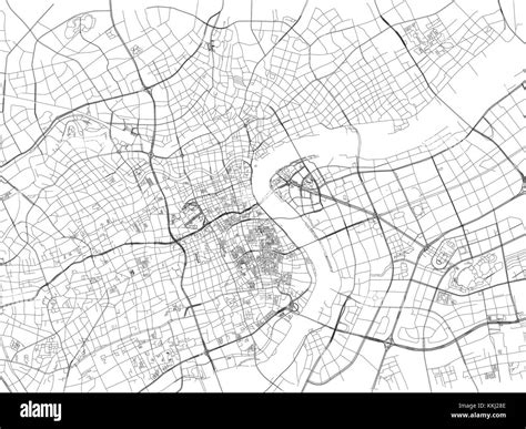 Shanghai Street Map Premium Vector | Shanghai City Map Illustration