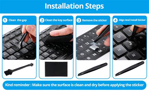 Careflection | 1 Piece Universal English Keyboard Stickers Glow In The ...