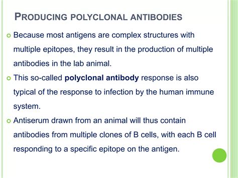 Polyclonal and monoclonal antibody production | PPT
