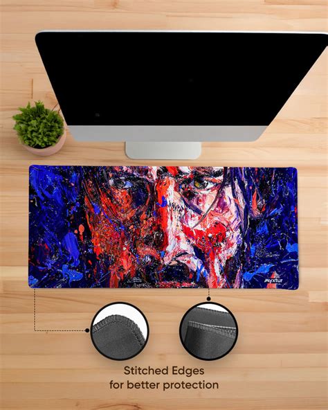 Portrait of Vengeance Gaming Desk Mat – Myxtur