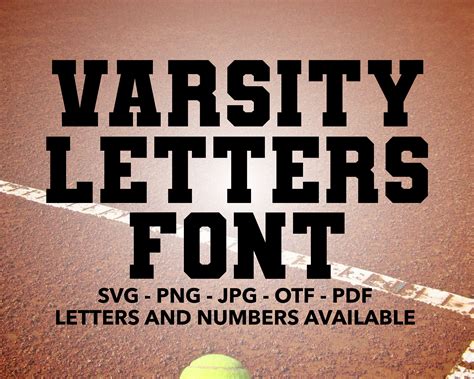 Varsity Font SVG, Varsity Letters Font, Varsity Font SVG, PNG, Jpg, Otf ...
