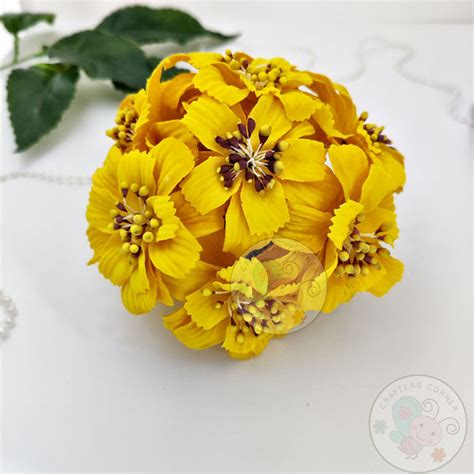 Fabric Flower - Yellow – CRAFTERS CORNER