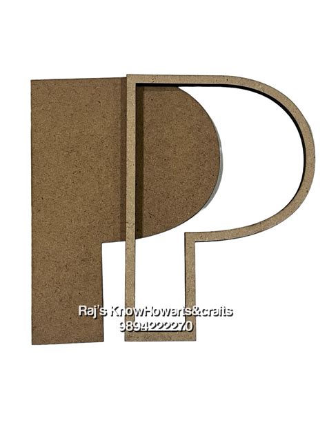 P-6inch 3d Mdf cutout alphabet – KnowHowArtCraft