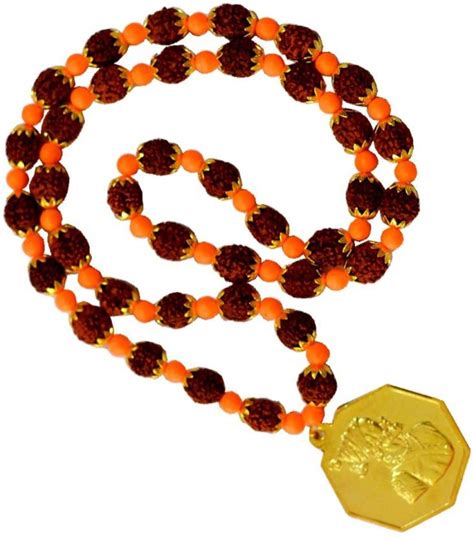 Men Style Gold Cap Rudraksha Beads mala Chhatrapati Shivaji Maharaj ...